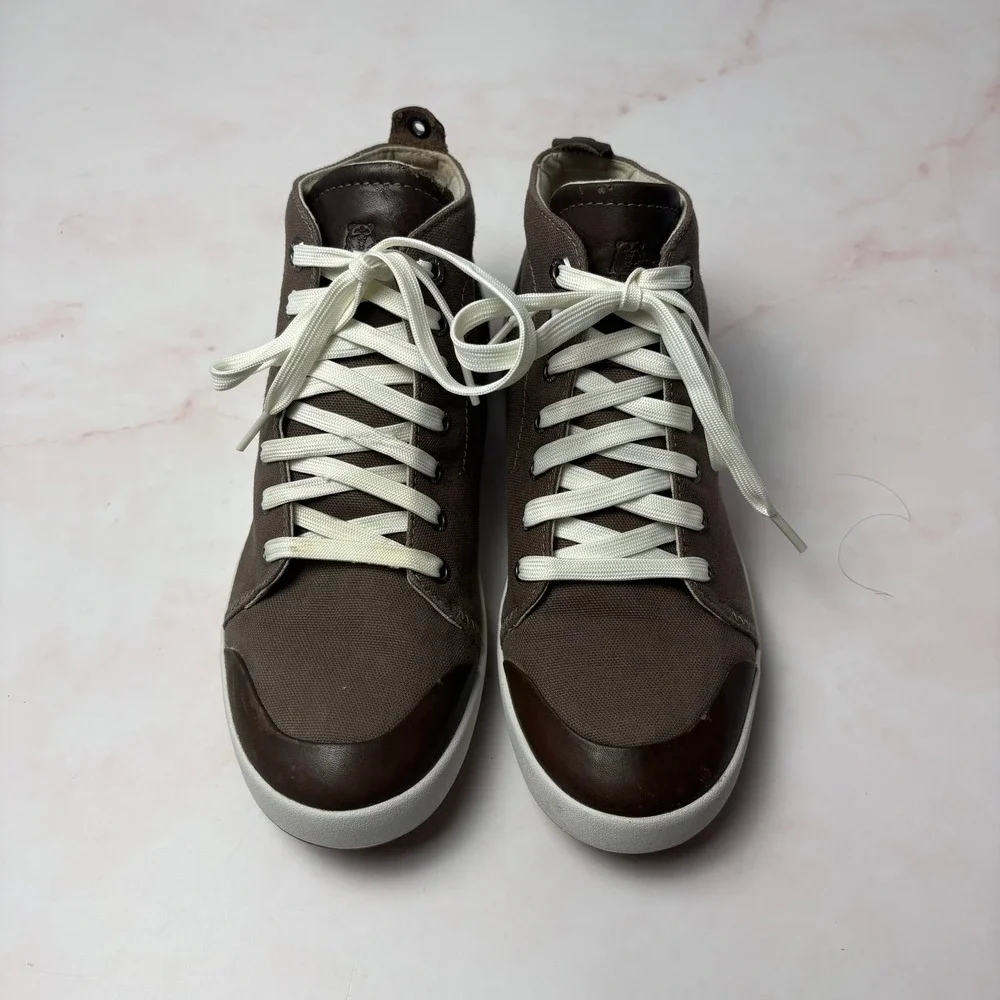 Kodiak Brown Canvas‎ Leather Mid Top Sneakers Mens 9 Womens 10.5 KD0A4NLDA62
